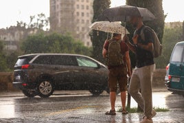 La intensa lluvia ha afectado a la comarca de la Safor.