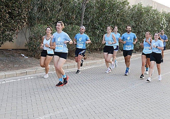 Corredores del Sanus Vitae, durante un entrenamiento.