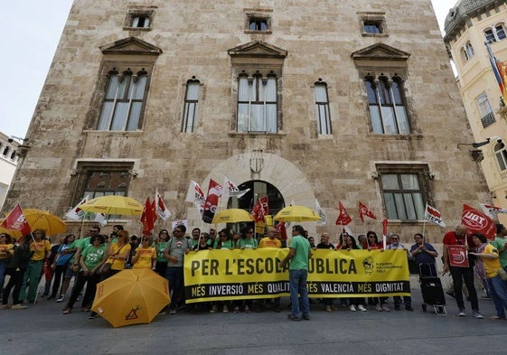 Protesta organizada en el marco de la huelga educativa del pasado mayo.