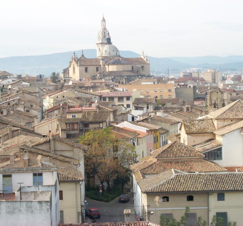 Vista general del centro histórico de Xàtiva.