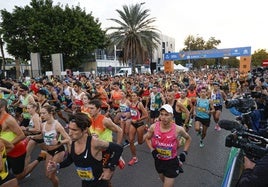 Salida del Medio Maratón de Valencia 2023.