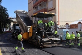 Trabajos en una de las principales avenidas.