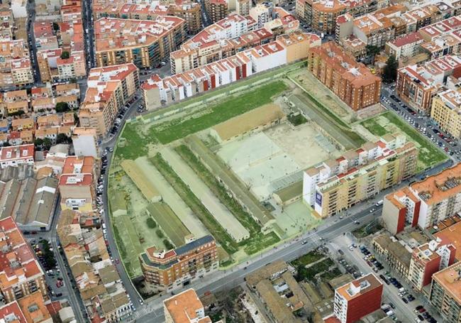 Terreno donde se realizarán las obras.