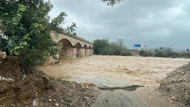 Estado del barranco del Poyo a su paso por Riba-roja de Túria.