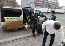 Personas evacuadas, durante este miércoles.