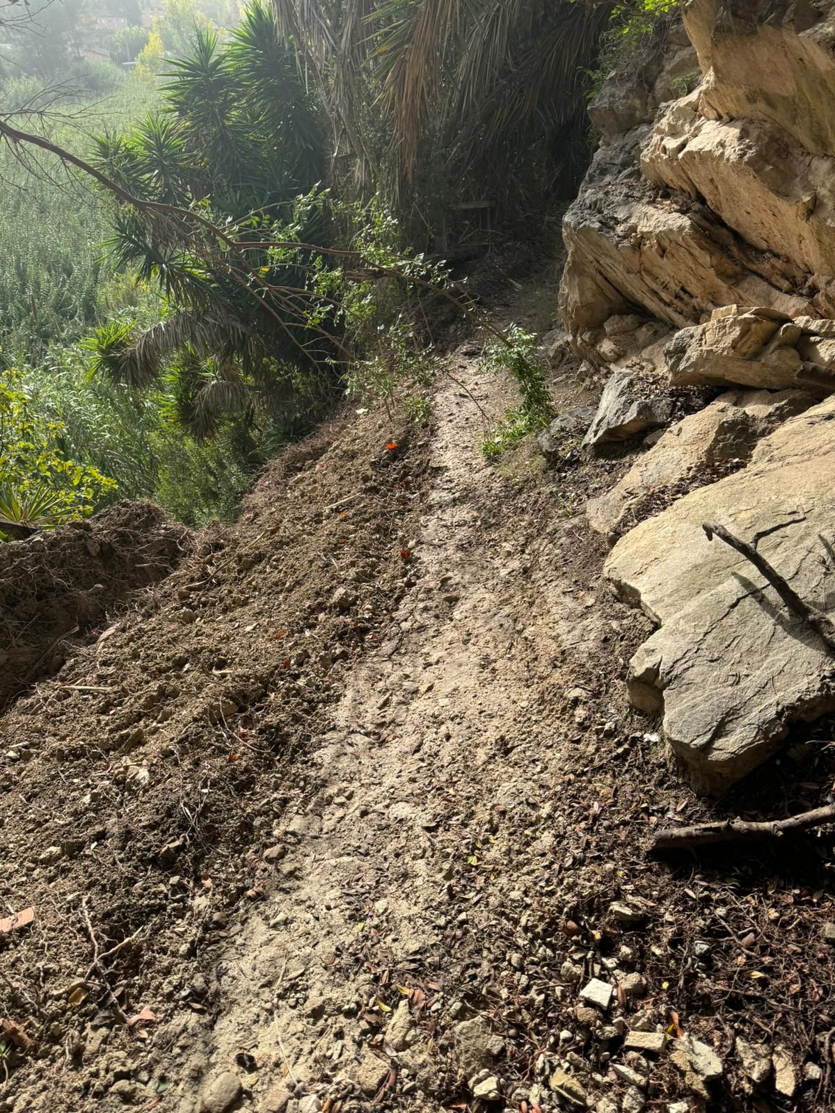 Estado en el que ha quedado el sendero.