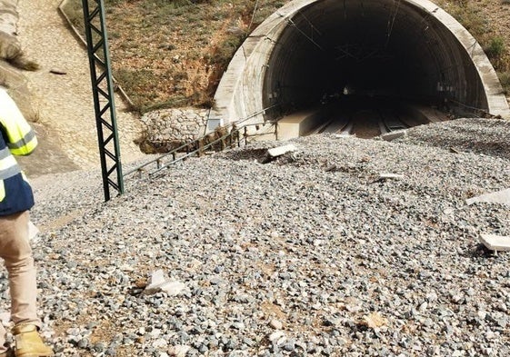 Estado de uno de los túneles de la red ferroviaria.