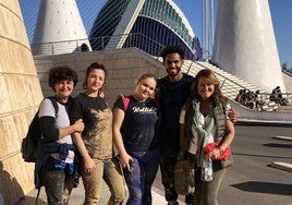 Begoña, Balma, Zaira, Amine y Mari Paz, voluntarios movilizados desde Benicàssim y Castellón.