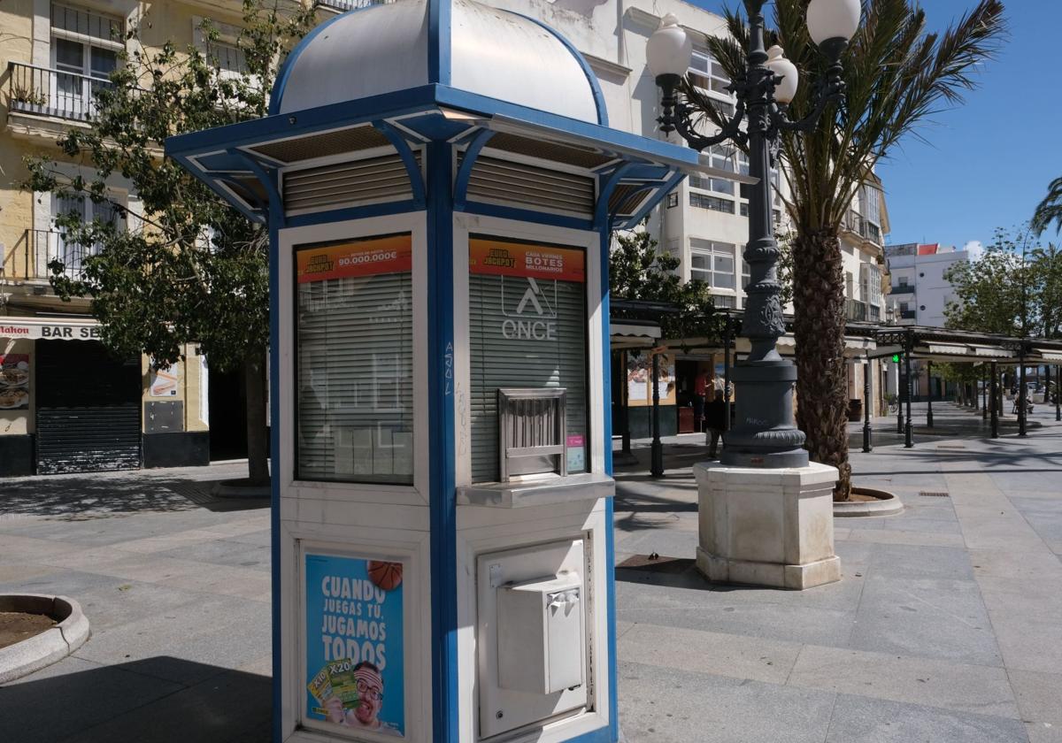 Un kiosco de la ONCE en una imagen de archivo.