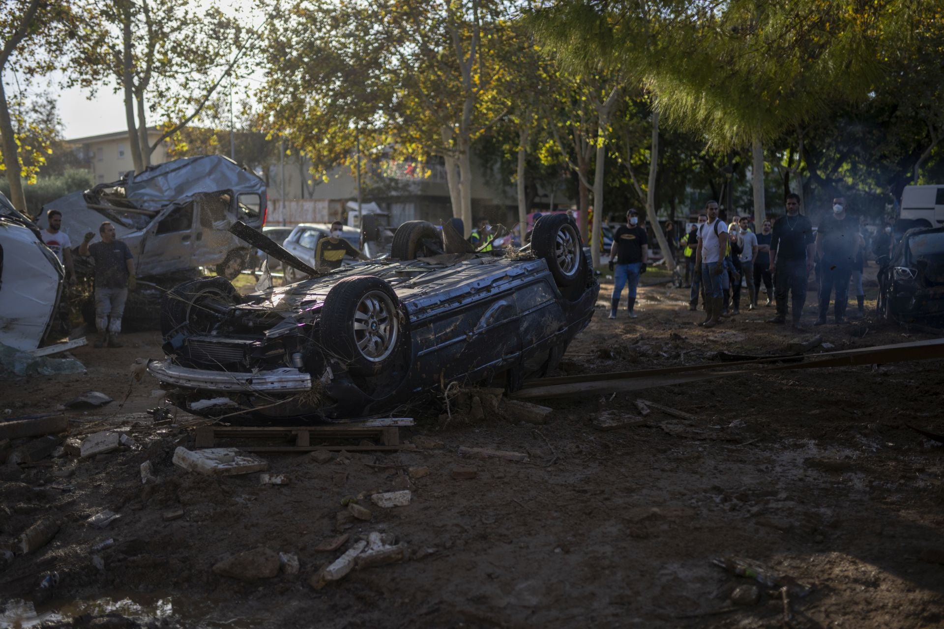 Los trabajos de rescate continúan en los pueblos de Valencia siete días después de la DANA