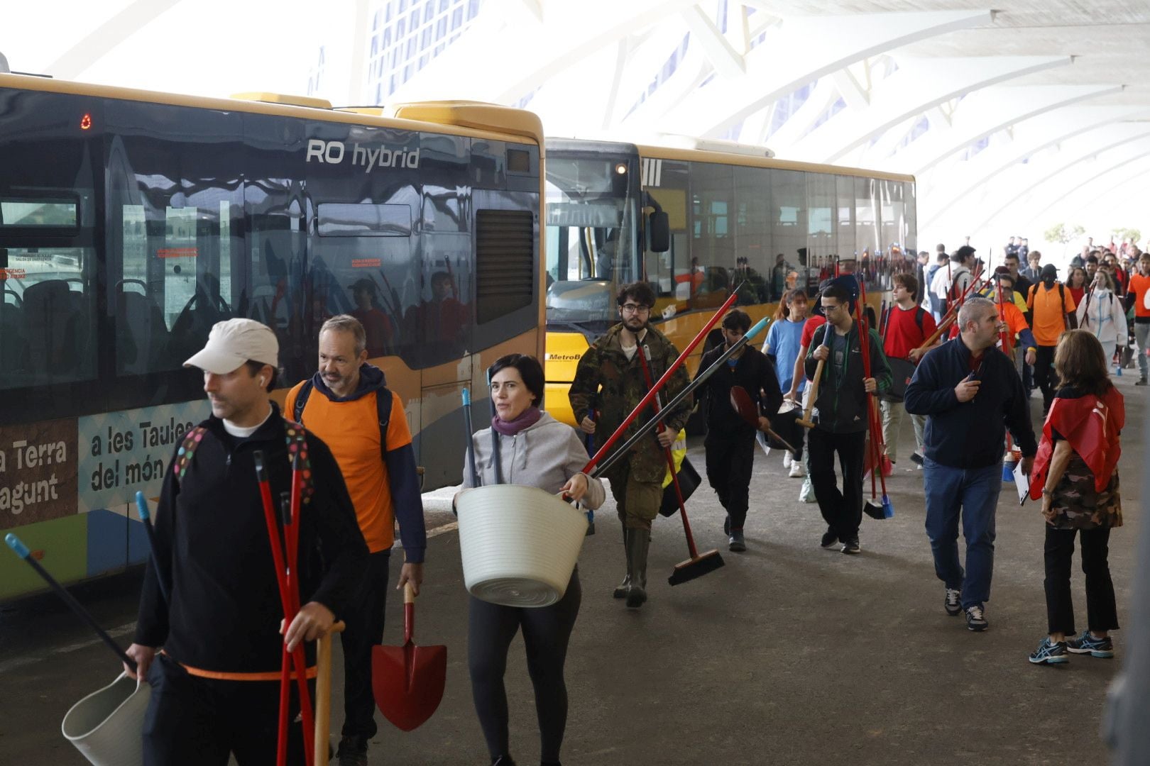 Fotos: voluntarios en la Ciudad de las Artes y las Ciencias de Valencia