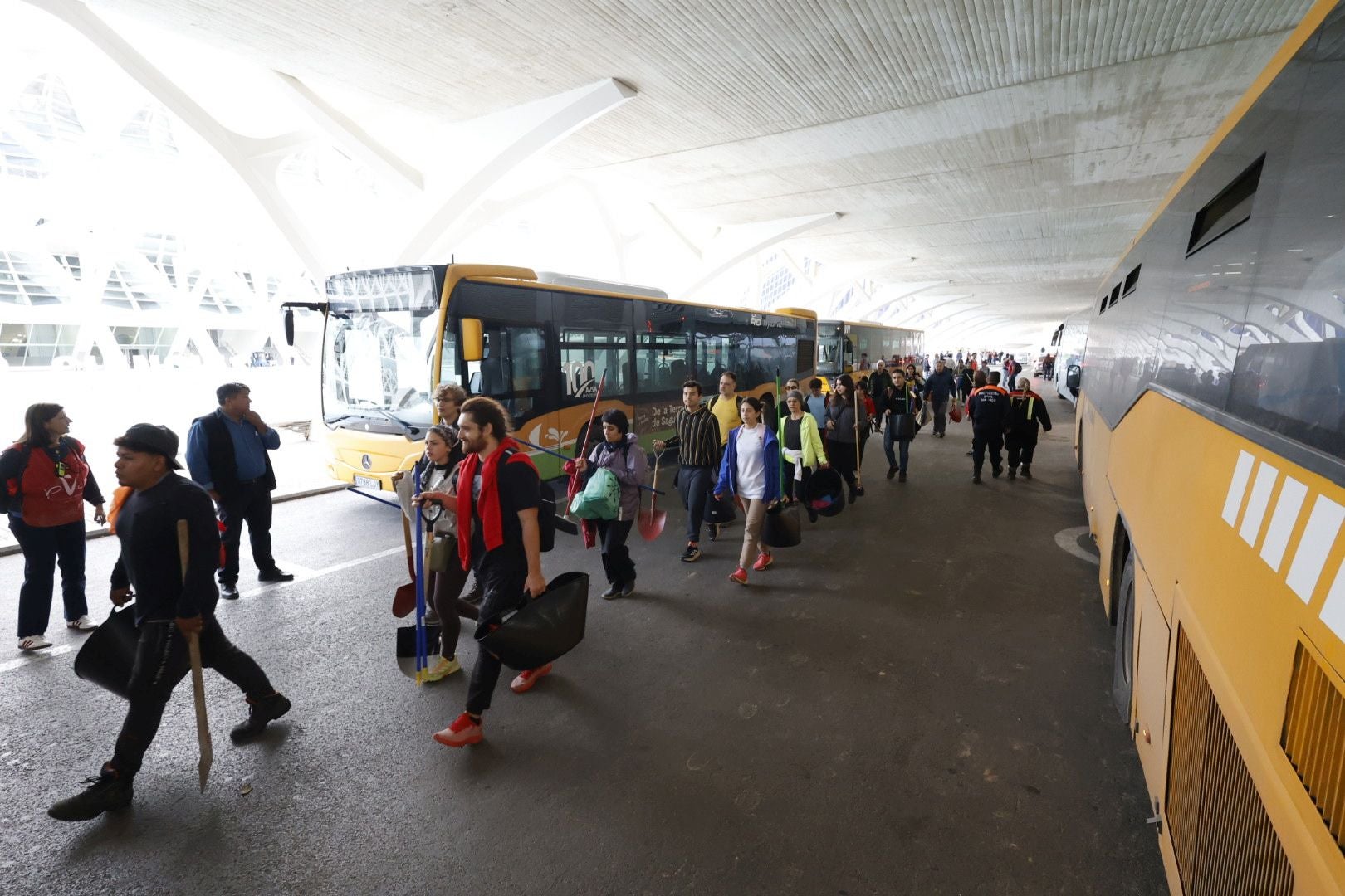 Fotos: voluntarios en la Ciudad de las Artes y las Ciencias de Valencia