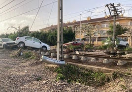 Estado de parte del trazado de Metrovalencia.