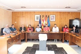 Los participantes en la reunión en la que se ha decidido suspender la Fira de Fires.