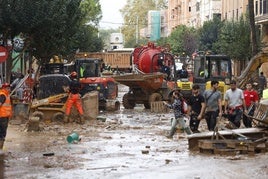 Trabajos de limpieza por la DANA