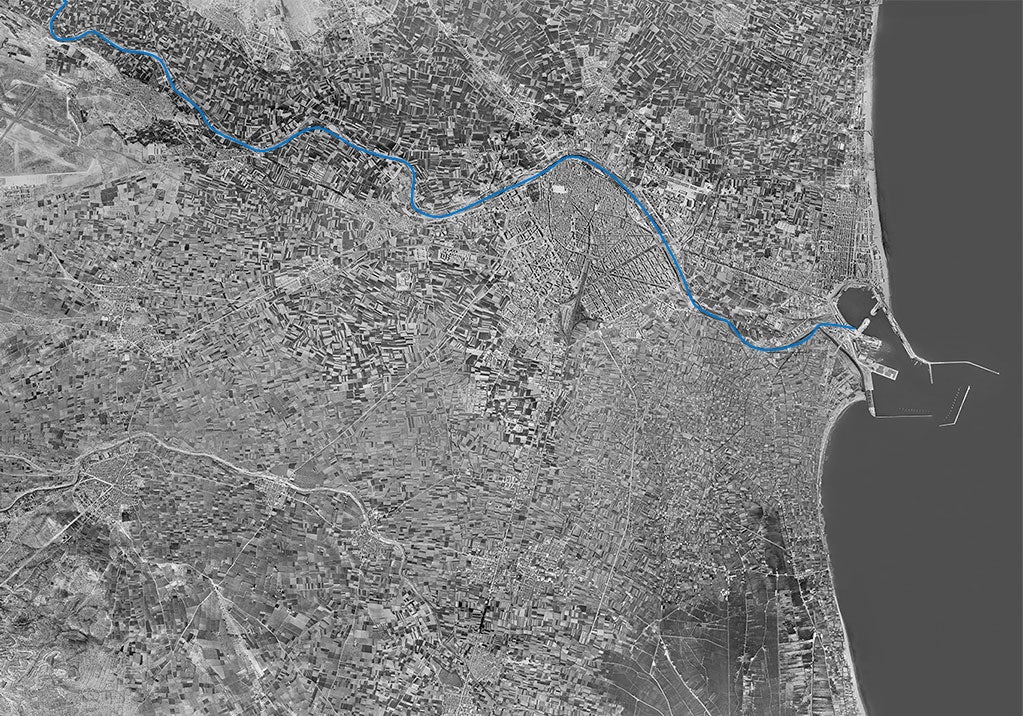 Imagen antes - Explicación visual | Cómo el nuevo cauce del Turia fue salvavidas para unos y castigo para otros