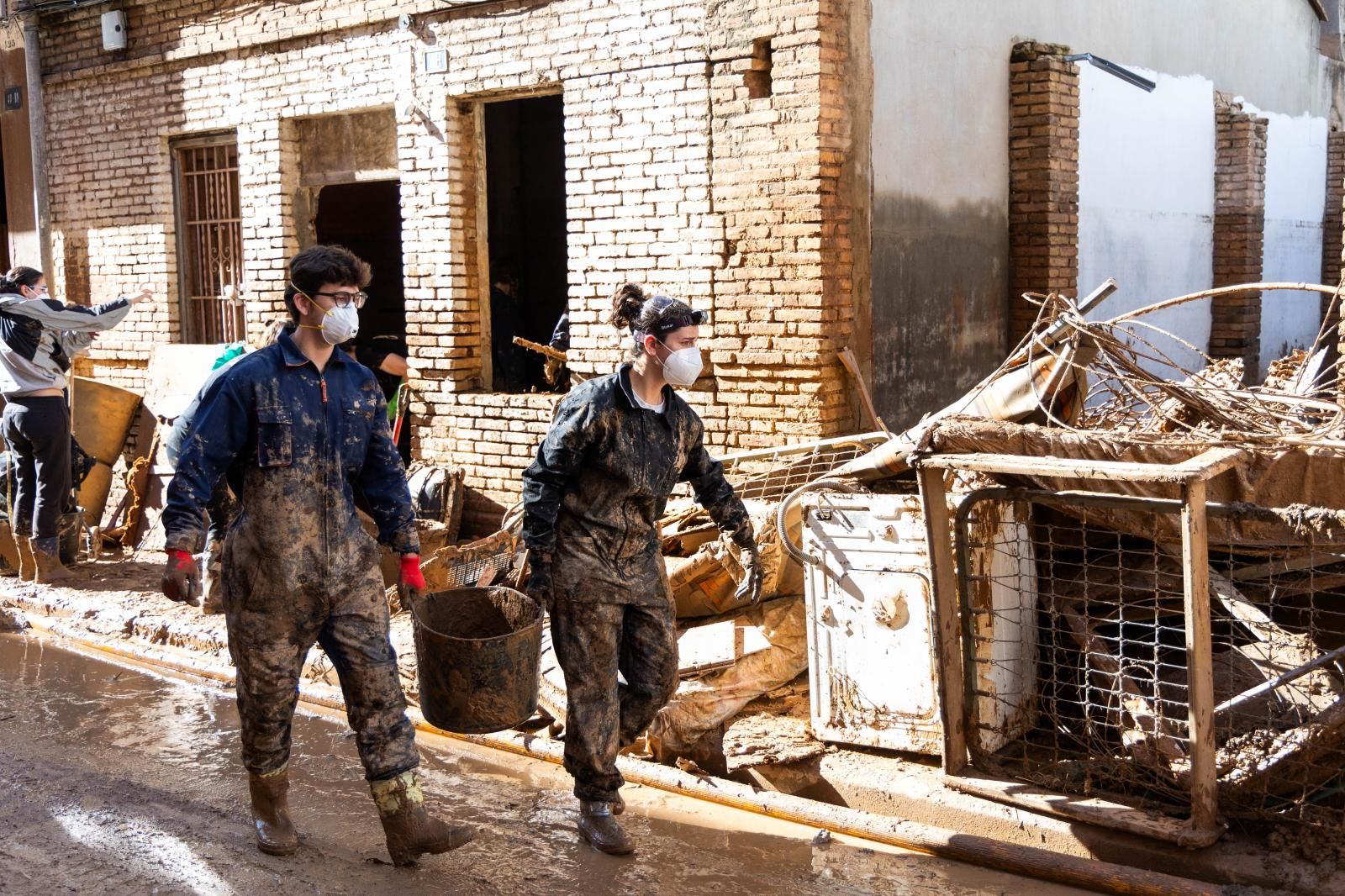 La lucha contra el lodo en Valencia