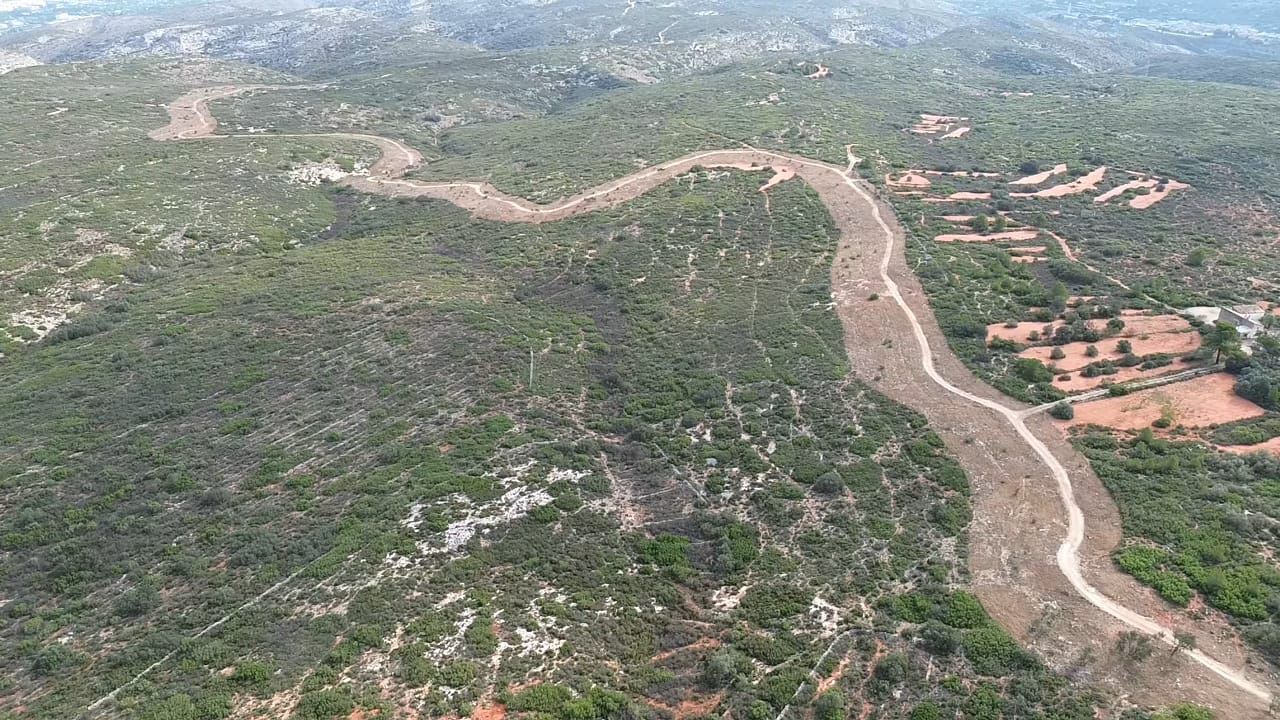 Vista aérea de la faja de seguridad que se ha ejecutado.