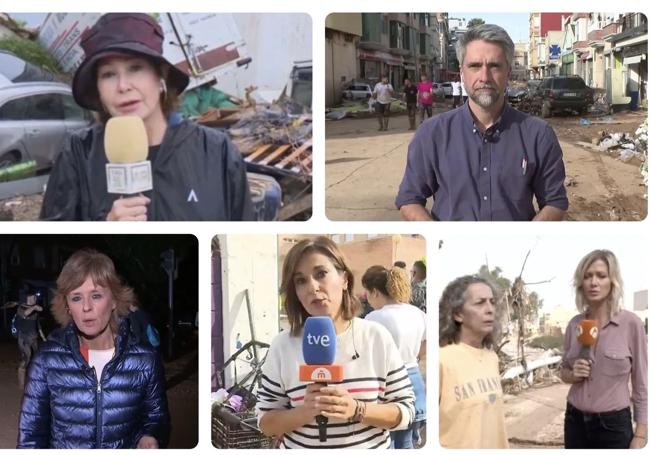 Ana Rosa, Franganilllo, Marta Carazo, Adela González y Susanna Griso en Valencia.