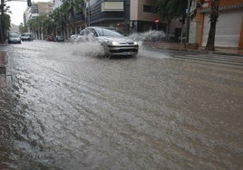 Imagen de archivo de lluvias en San Vicente del Raspeig.