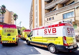 Ambulancias del SAMU y SVB, en una imagen de archivo.