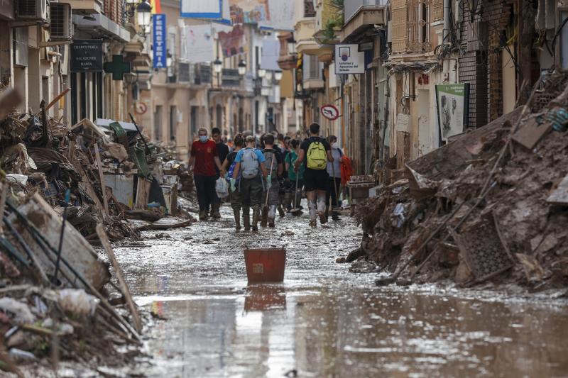 Residuos generados en los pueblos que han sufrido las inundaciones.