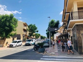 La avenida Benidorm en Finestrat.