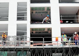 Edificio en construcción en una imagen de archivo.