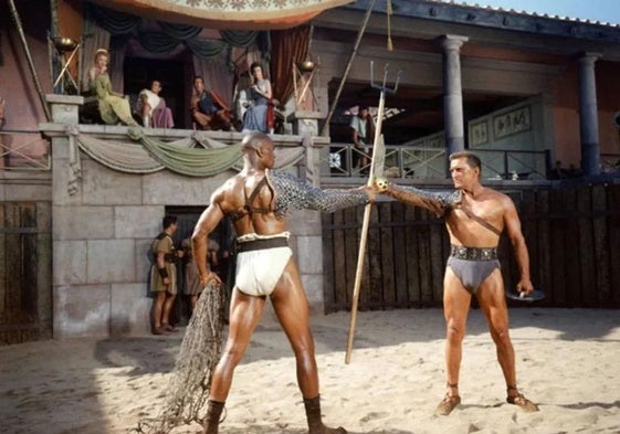 Una escena de la película 'Espartaco' de 1960.