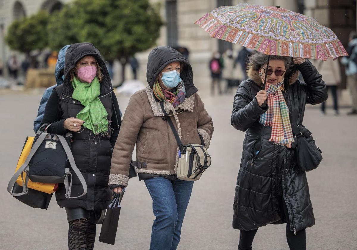 Lluvias débiles en Valencia, en una imagen de archivo.