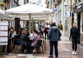 Terrazas en el centro de Valencia, llenas el pasado fin de semana.