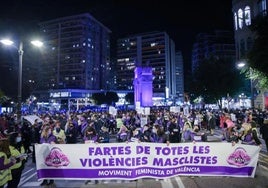 Manifestación del 25N en Valencia.