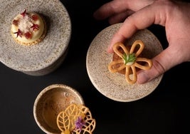 Algunos de los platos de Origen, el restaurante de Alex Vidal con estrella Michelin.