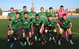 Formación de la UD Calpe en uno de sus partidos.