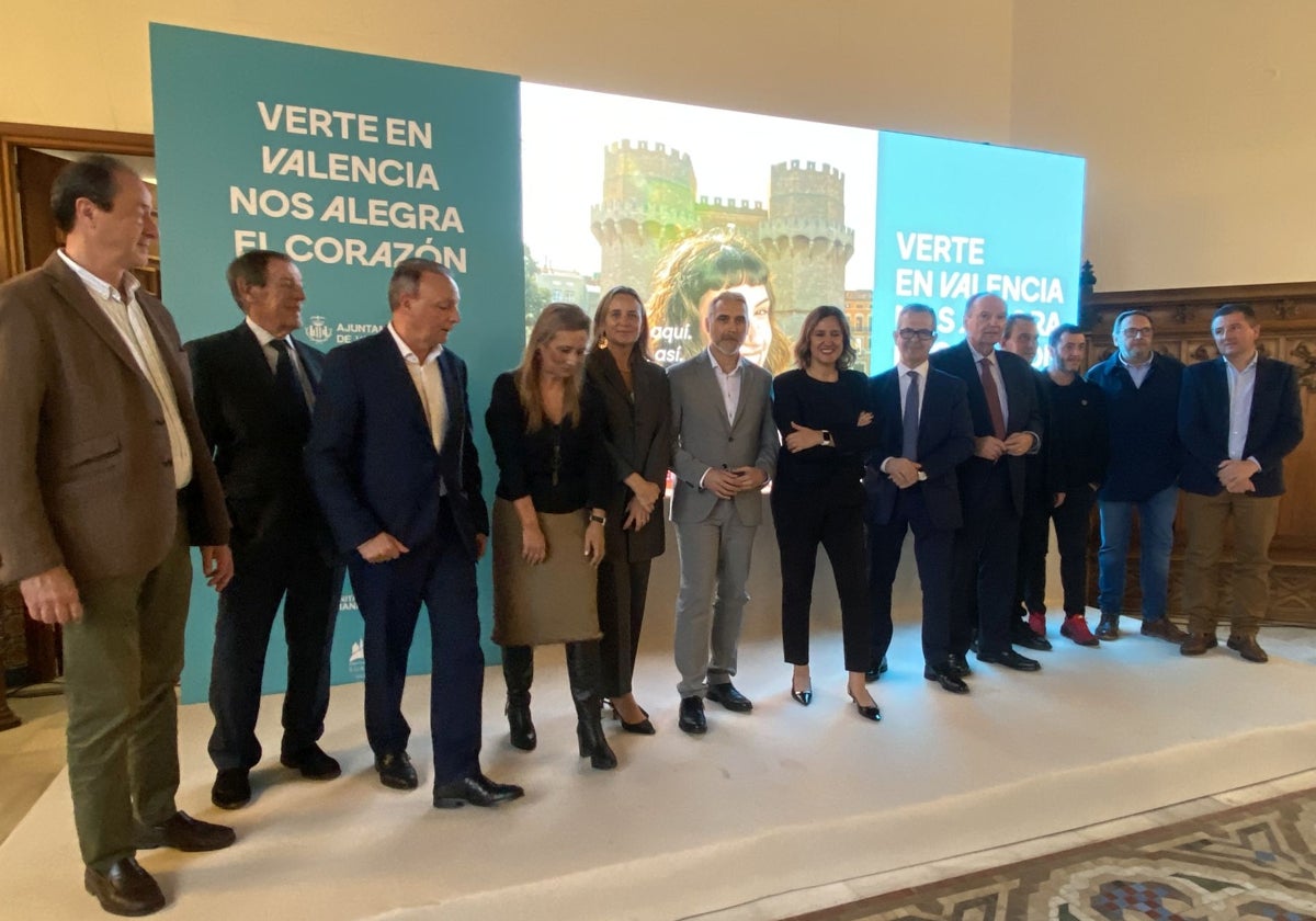 La alcaldesa de Valencia, María José Catalá, en la presentación de la campaña para dinamizar el turismo.