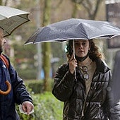 Día de frío y lluvia en la ciudad de Valencia.