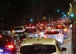 Colapso en la Gran Vía.