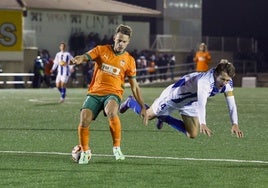 Dani Gómez, en el partido contra el Eleja de Copa.