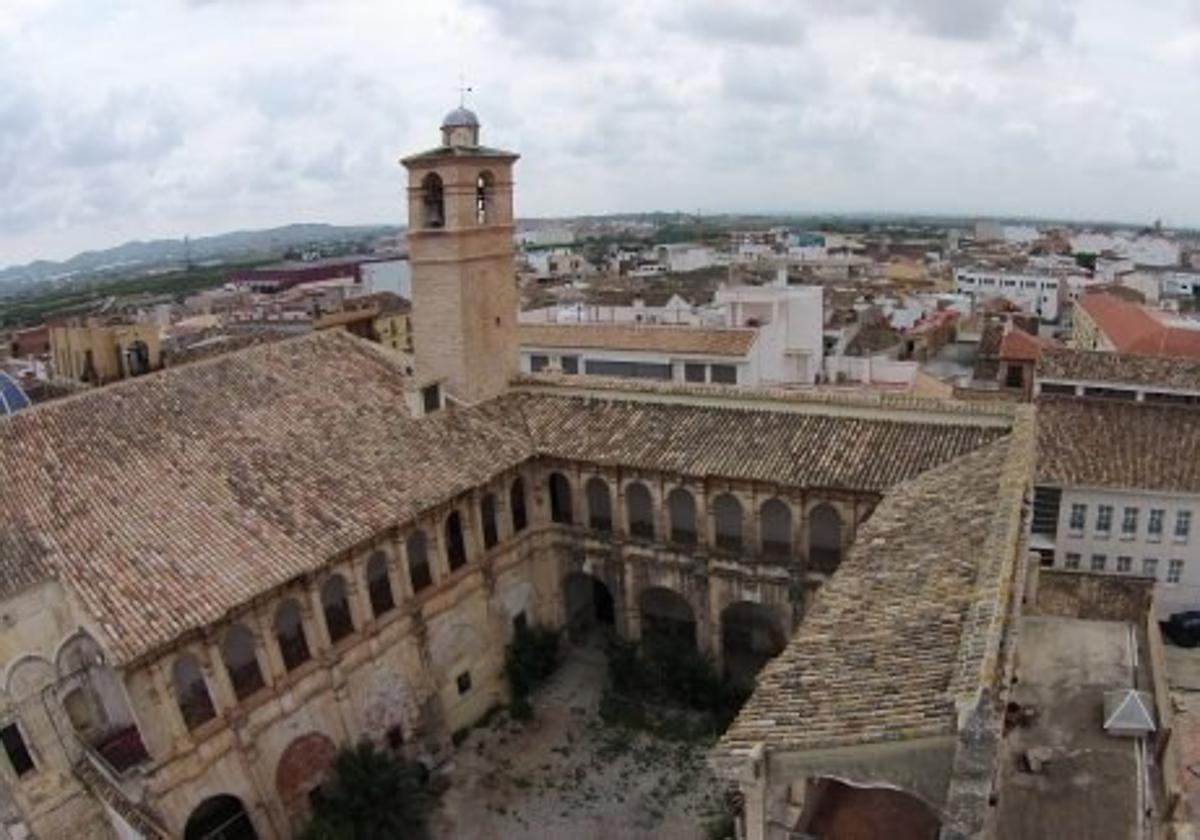 Imagen aérea del convento.