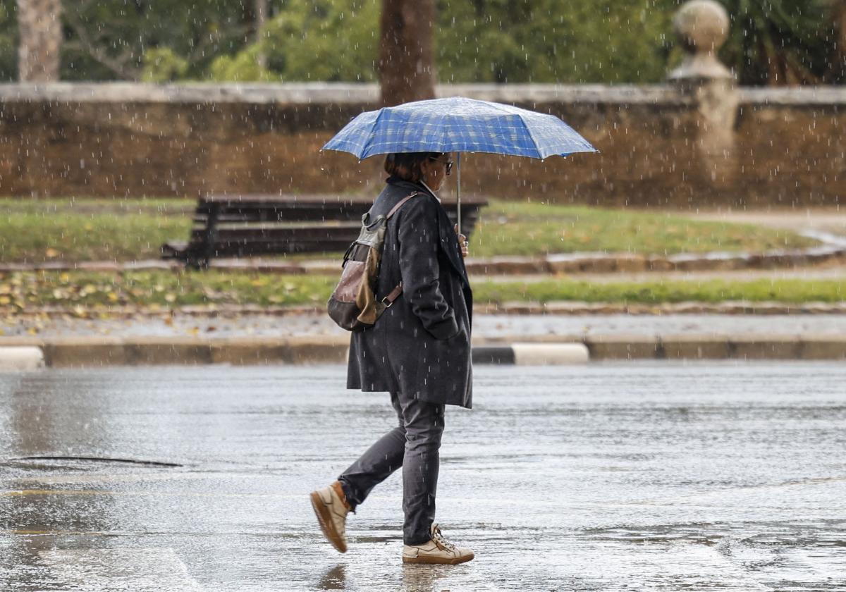 Día de lluvia en la ciudad de Valencia.