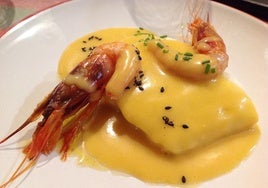 Bacalao a la crema de allipebre.