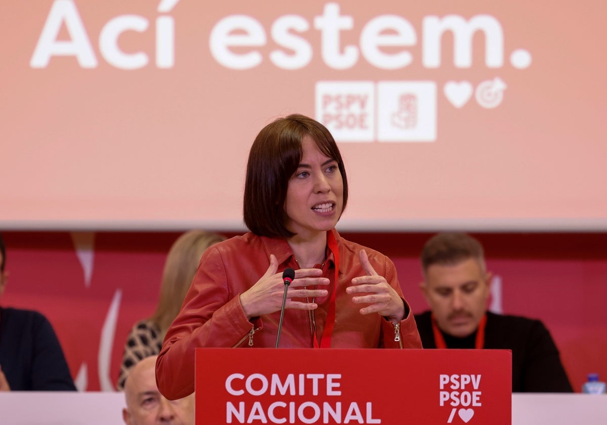 Diana Morant, el sábado en el comité nacional del PSPV.