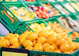 Naranjas en un supermercado de Mercadona.