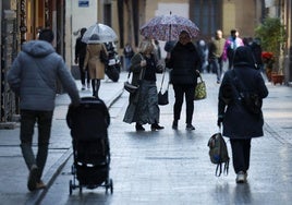 Día de lluvias en la ciudad de Valencia.