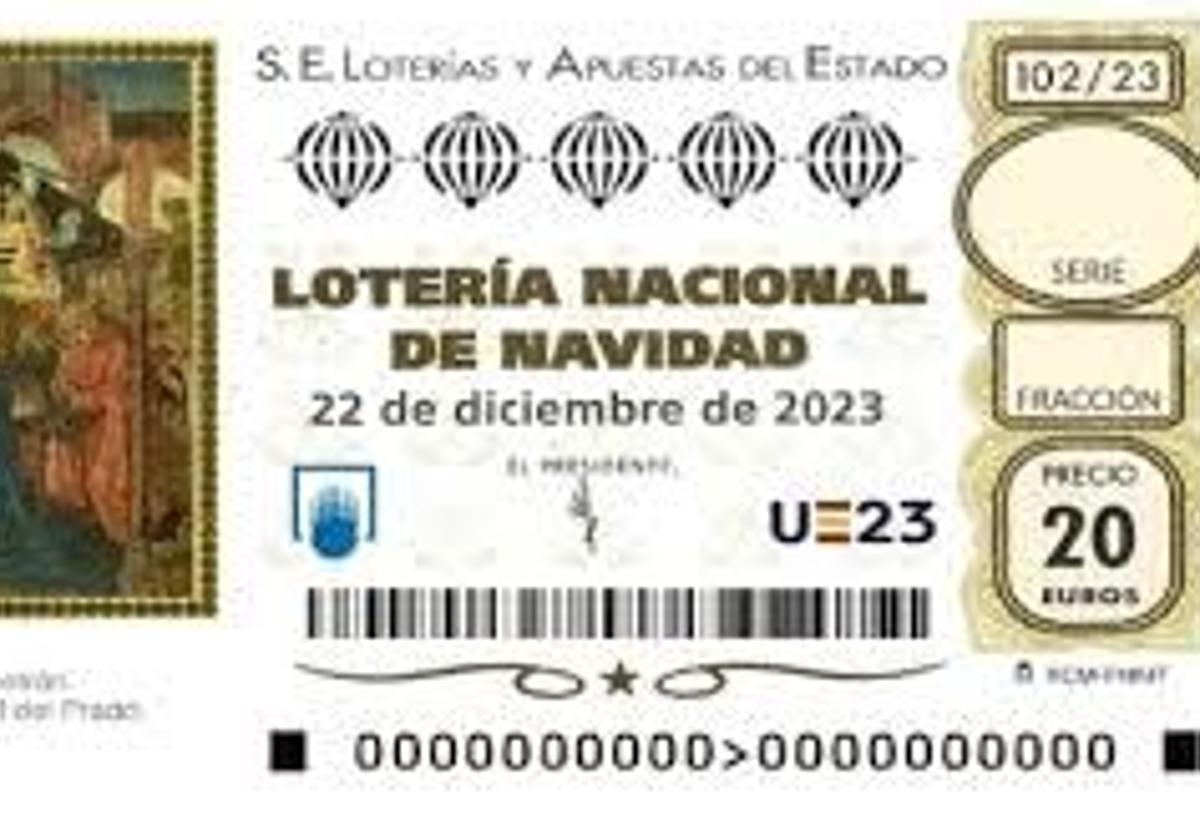 Un décimo de Lotería de Navidad en una imagen de archivo.