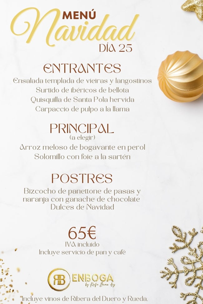 Menú de Navidad.