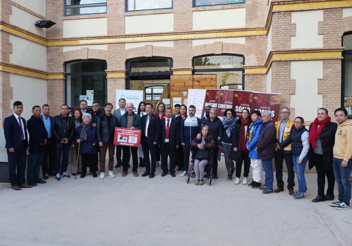 Acto de entrega de los electrodomésticos.