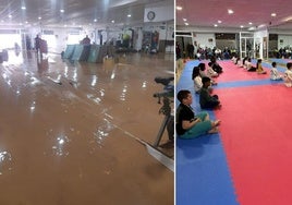 Instalaciones del CD Taekwondo Sena, tras la dana y la posterior rehabilitación.