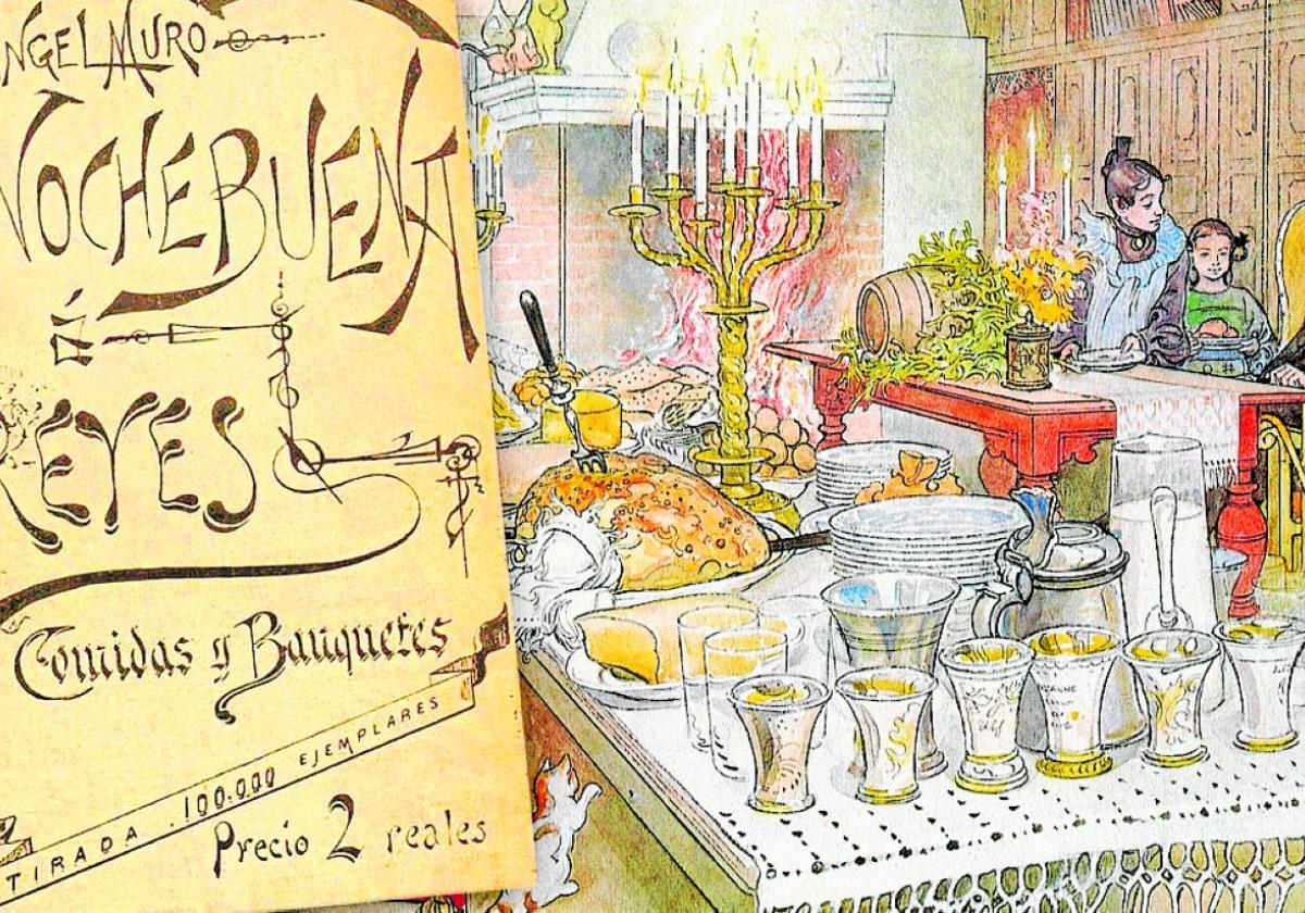 Portada. 'De Nochebuena a Reyes' (1896) sobre acuarela navideña de Carl Larsson (1904).