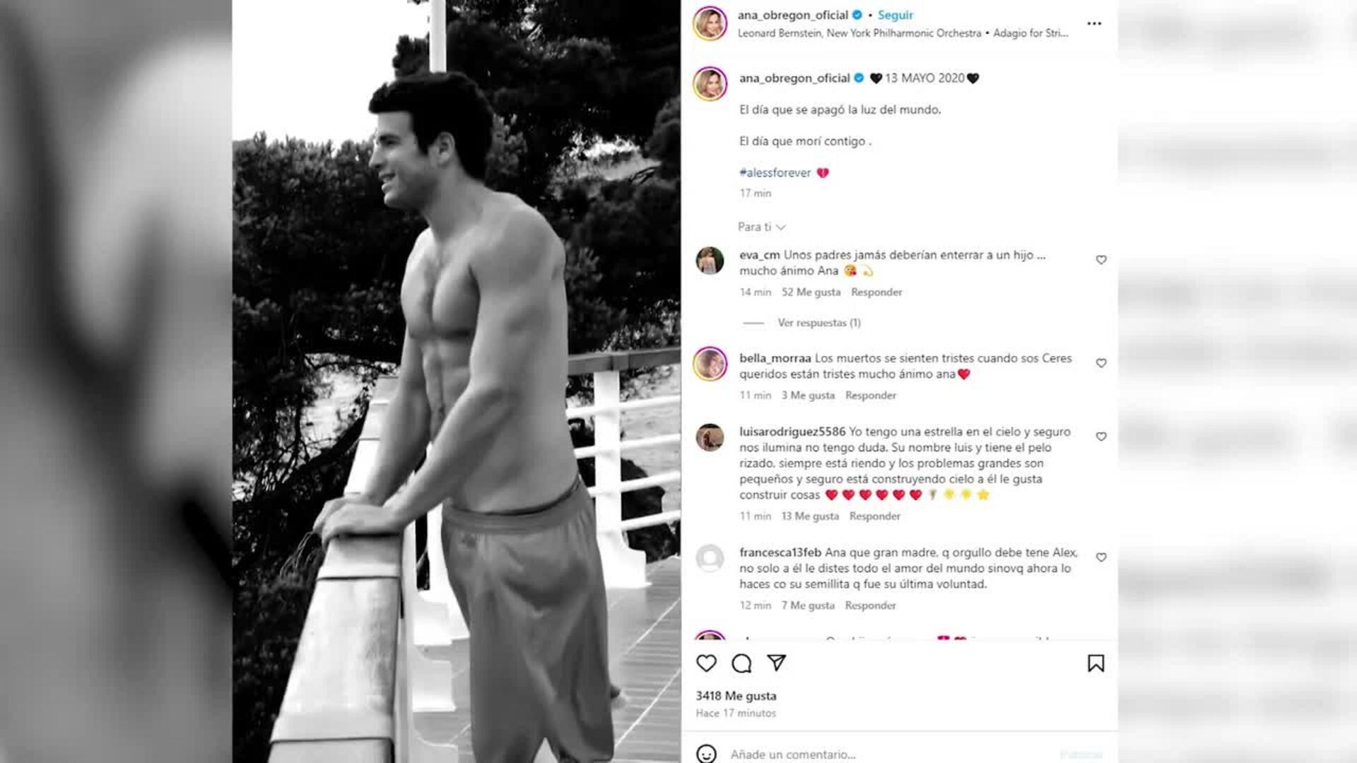 Ana Obregón recuerda a su hijo Aless en el cuarto aniversario de su fallecimiento